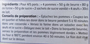 Flan aux pommes